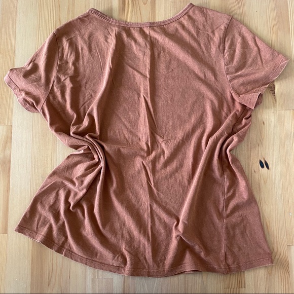 NWOT Anthropologie Burnt Orange Boyfriend Tee - Picture 5 of 10